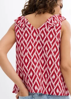 Blusentop aus fließender Viskose