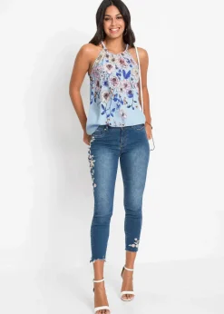 Blusentop aus fließender Viskose