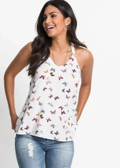 Blusentop aus reiner Viskose