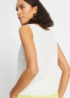 Blusentop aus strukturiertem Crinkle