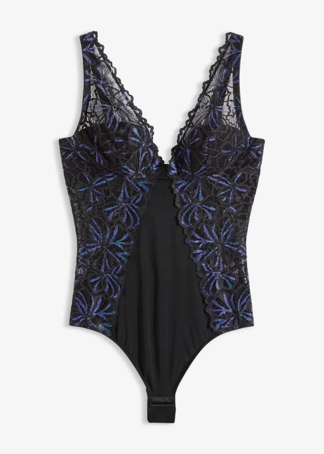 Body mit Glitzergarn