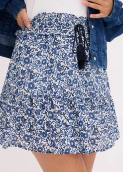 Boho-Minirock aus leichter Baumwolle