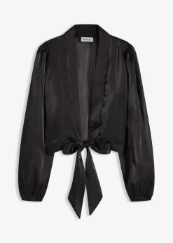 Bolero aus feinem Tüll mit Binde-Detail