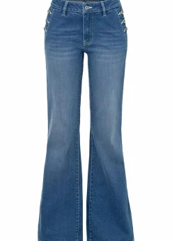 Bootcut Jeans Mid Waist, Bio-Baumwolle