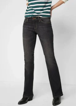 Bootcut Jeans Mid Waist, Komfort-Stretch
