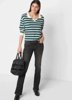 Bootcut Jeans Mid Waist, Komfort-Stretch
