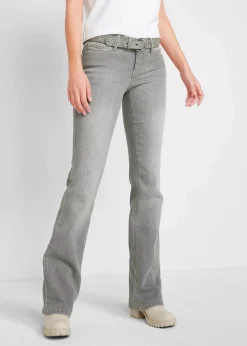 Bootcut Jeans Mid Waist, Komfort-Stretch