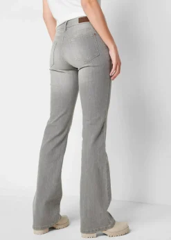Bootcut Jeans Mid Waist, Komfort-Stretch