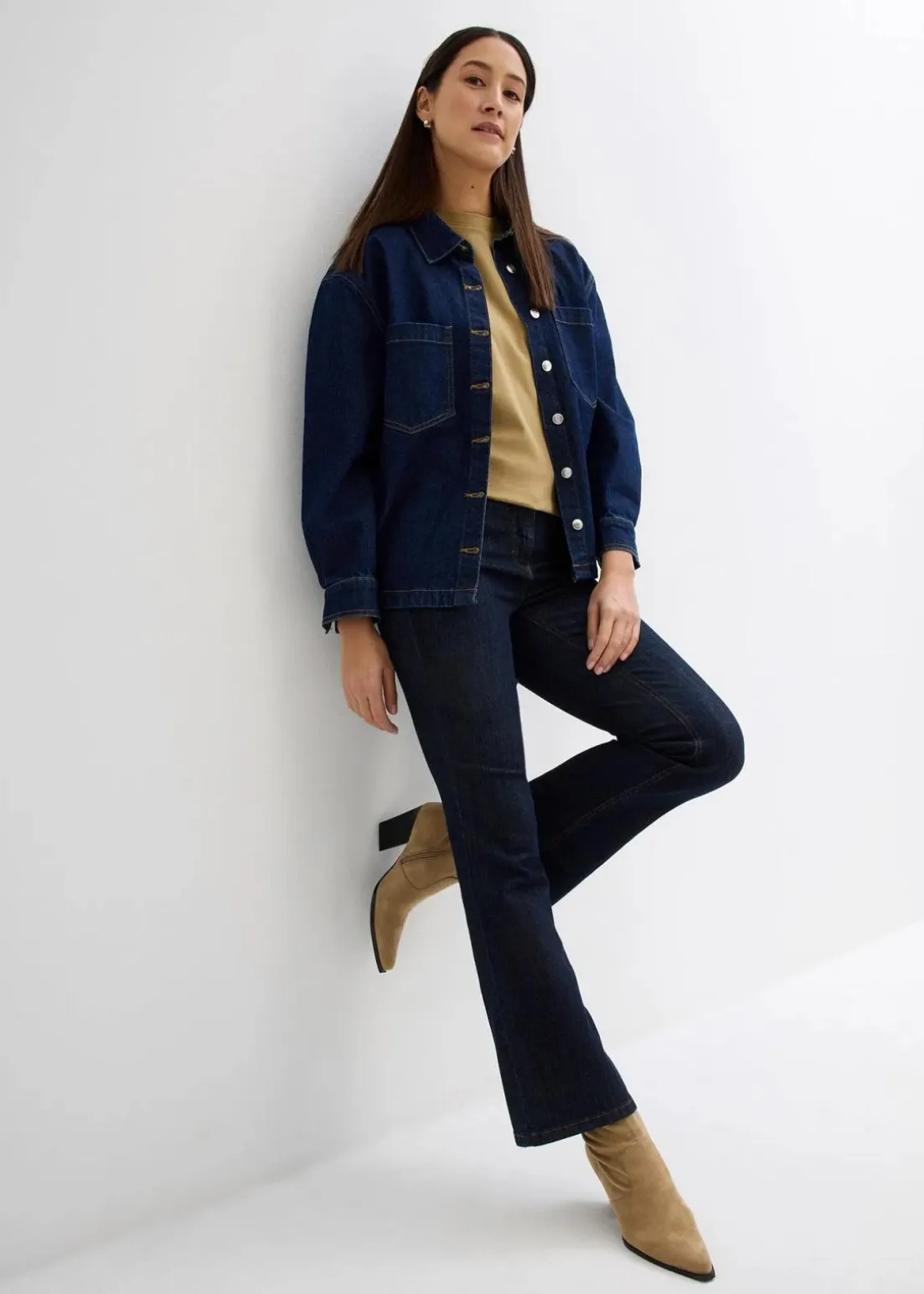 Bootcut Jeans Mid Waist, Stretch