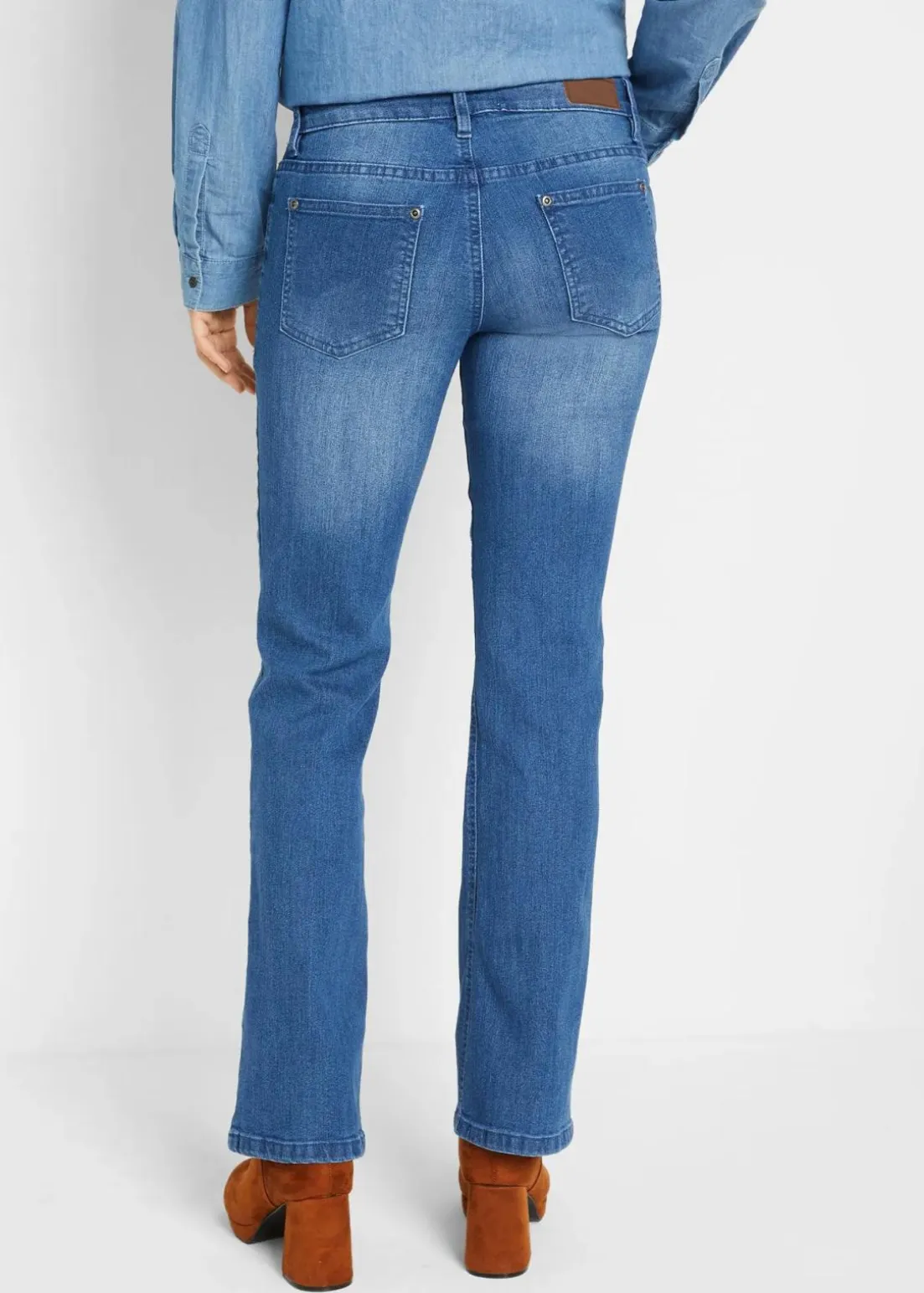 Bootcut Jeans Mid Waist, Stretch