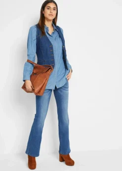 Bootcut Jeans Mid Waist, Stretch