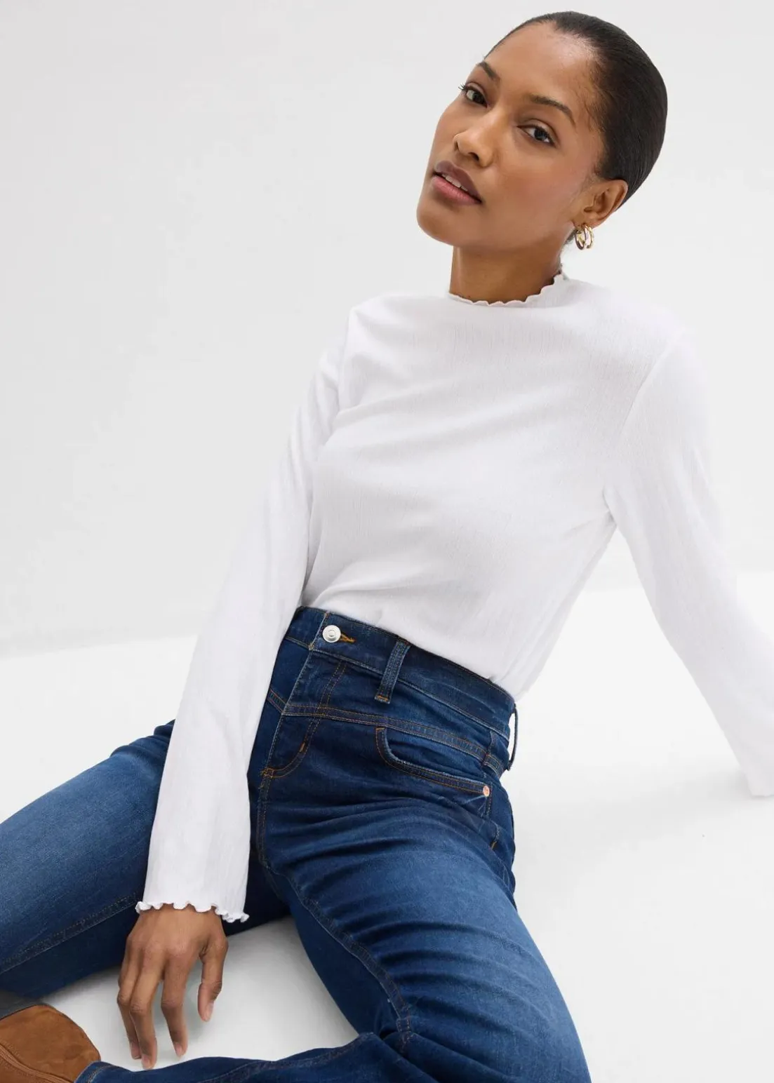 Bootcut Jeans Mid Waist, Stretch