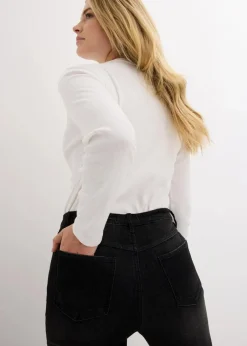 Bootcut-Jeans High Waist, Bequembund