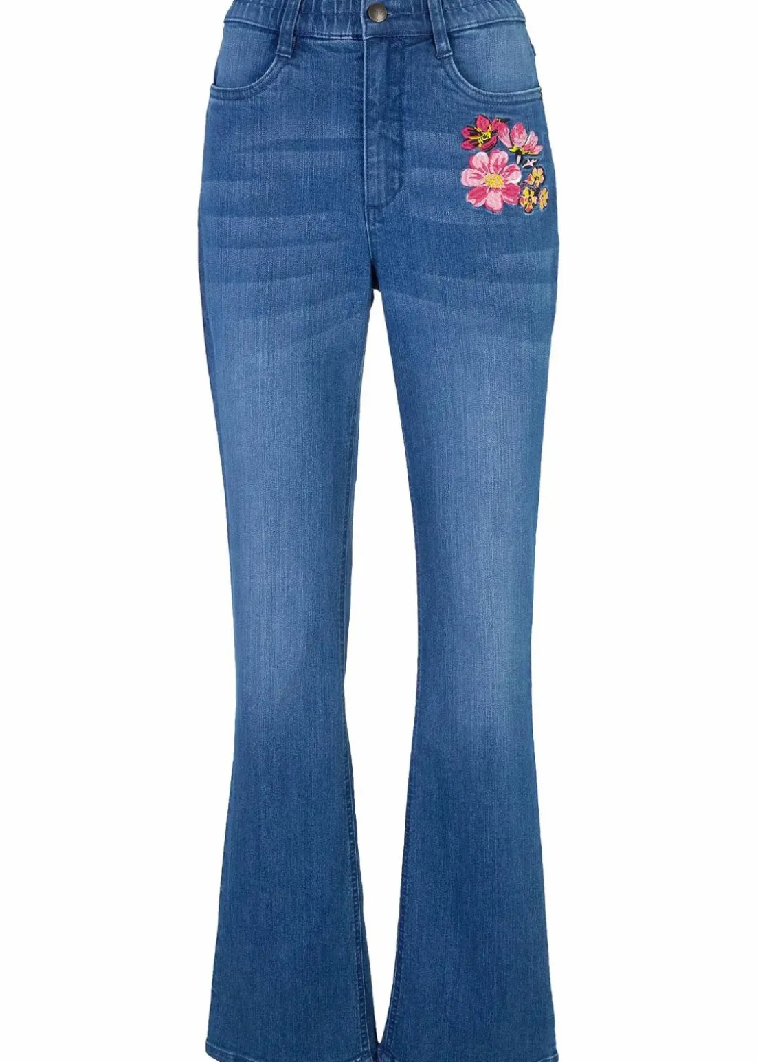 Bootcut-Jeans High Waist, Bequembund