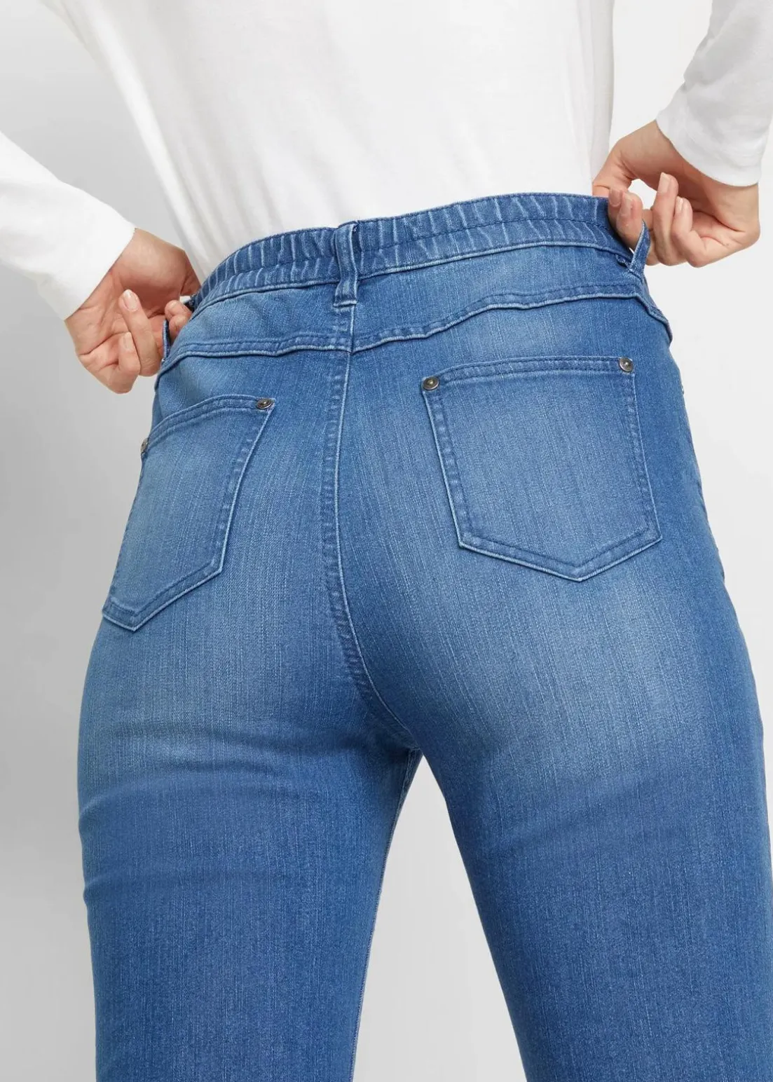 Bootcut-Jeans High Waist, Bequembund