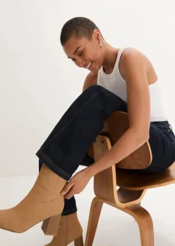 Bootcut-Jeans High Waist, Bequembund