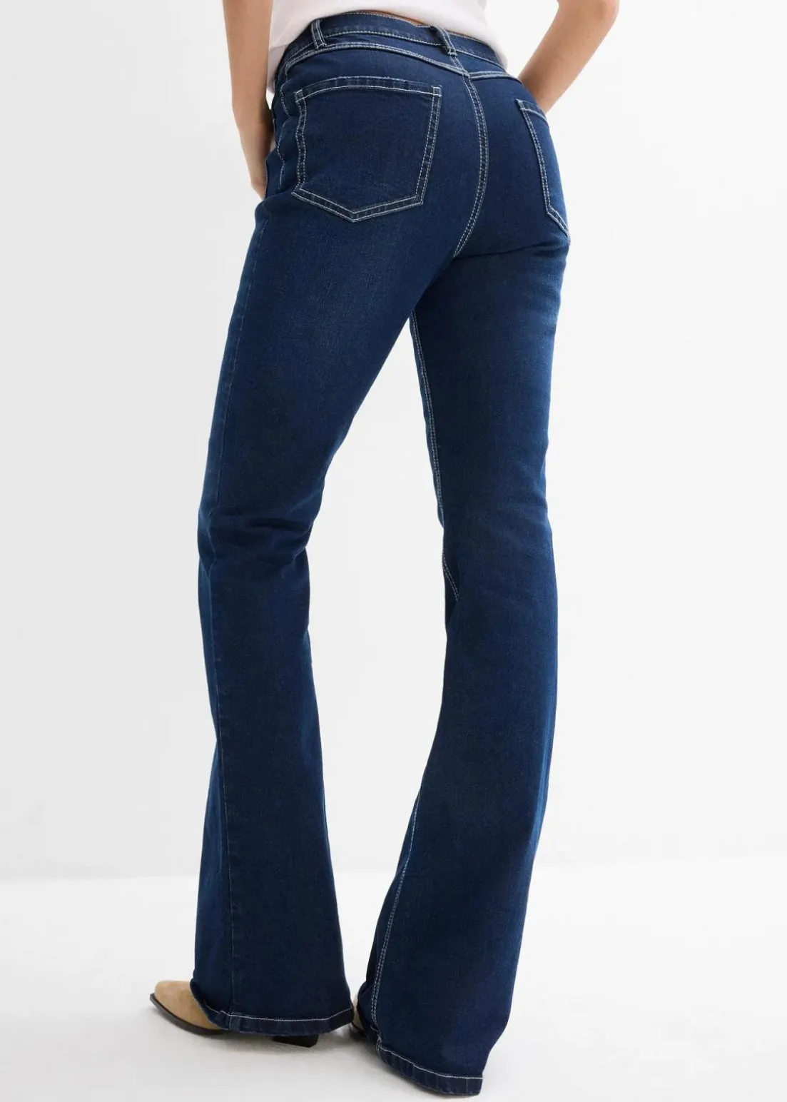 Bootcut-Jeans High Waist, Stretch Full Length
