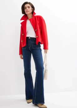 Bootcut-Jeans High Waist, Stretch Full Length