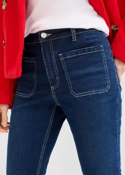 Bootcut-Jeans High Waist, Stretch Full Length