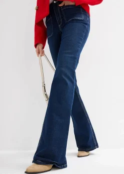 Bootcut-Jeans High Waist, Stretch Full Length