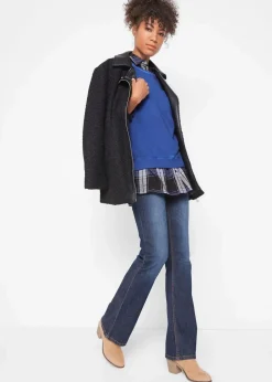 Bootcut-Jeans Mid Waist, Komfort-Stretch