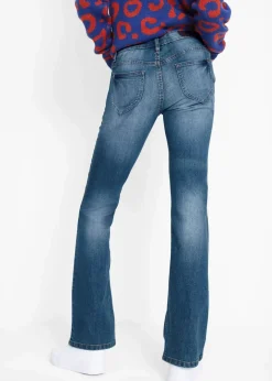 Bootcut-Jeans Mid Waist, Komfort-Stretch