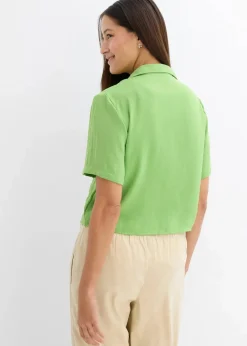 Boxy Bluse aus leichtem Crêpe