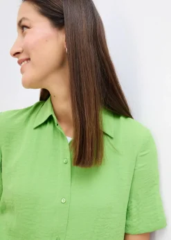 Boxy Bluse aus leichtem Crêpe