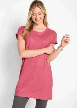 Boxy-Longshirt mit kurzen Ärmeln