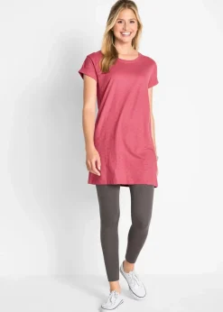 Boxy-Longshirt mit kurzen Ärmeln