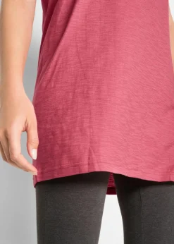 Boxy-Longshirt mit kurzen Ärmeln