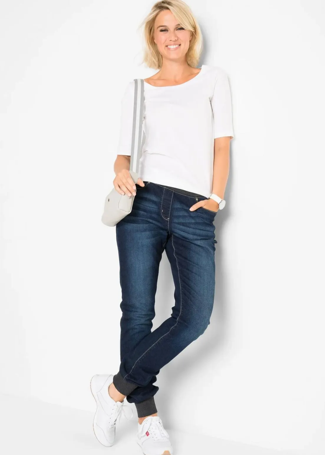 Boyfriend Jeans Mid Waist, Bequembund