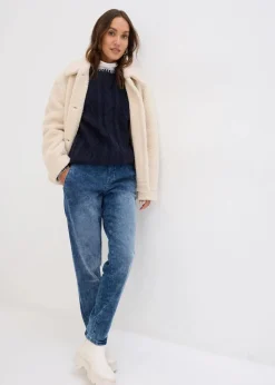 Boyfriend Jeans Mid Waist, Thermo