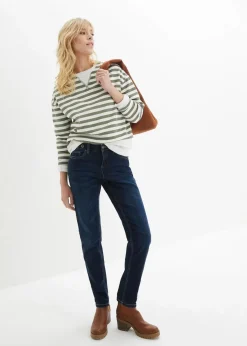 Boyfriend Jeans Mid Waist, Stretch