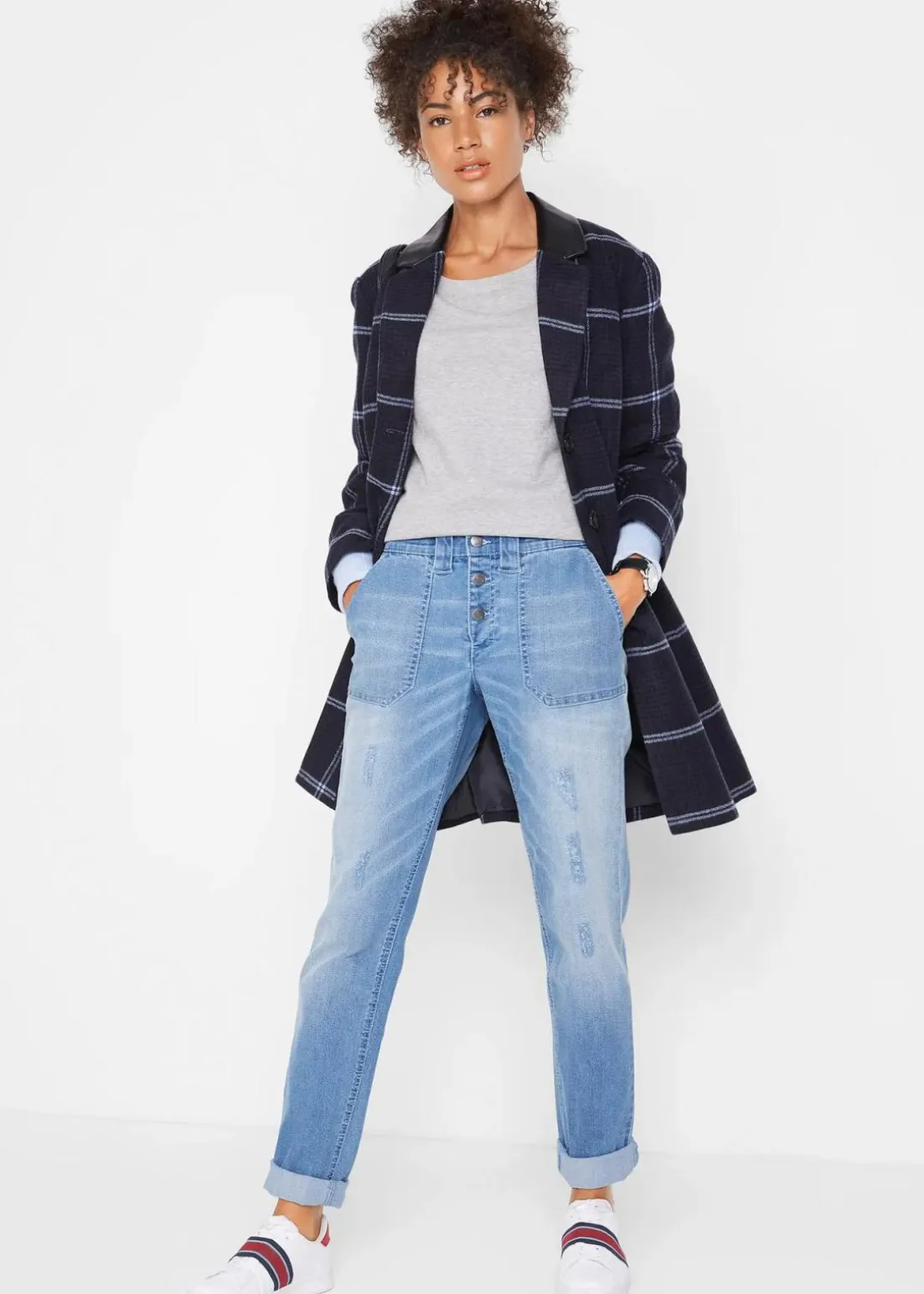 Boyfriend-Jeans Mid Waist Komfort-Stretch