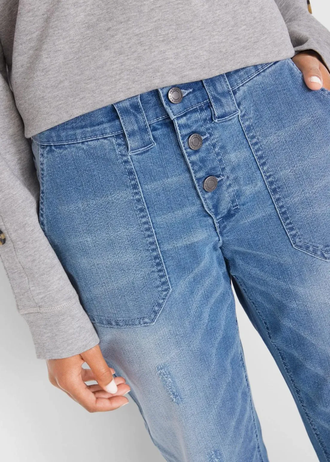 Boyfriend-Jeans Mid Waist Komfort-Stretch