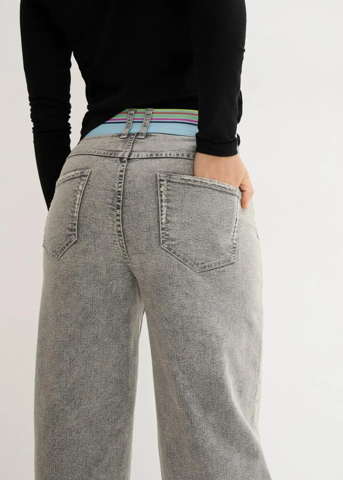 Boyfriend-Jeans mit Vintagewaschung