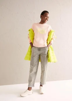 Boyfriend-Jeans mit Vintagewaschung