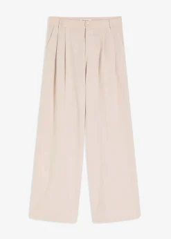 Bundfaltenhose aus fließendem Viskose-Mix