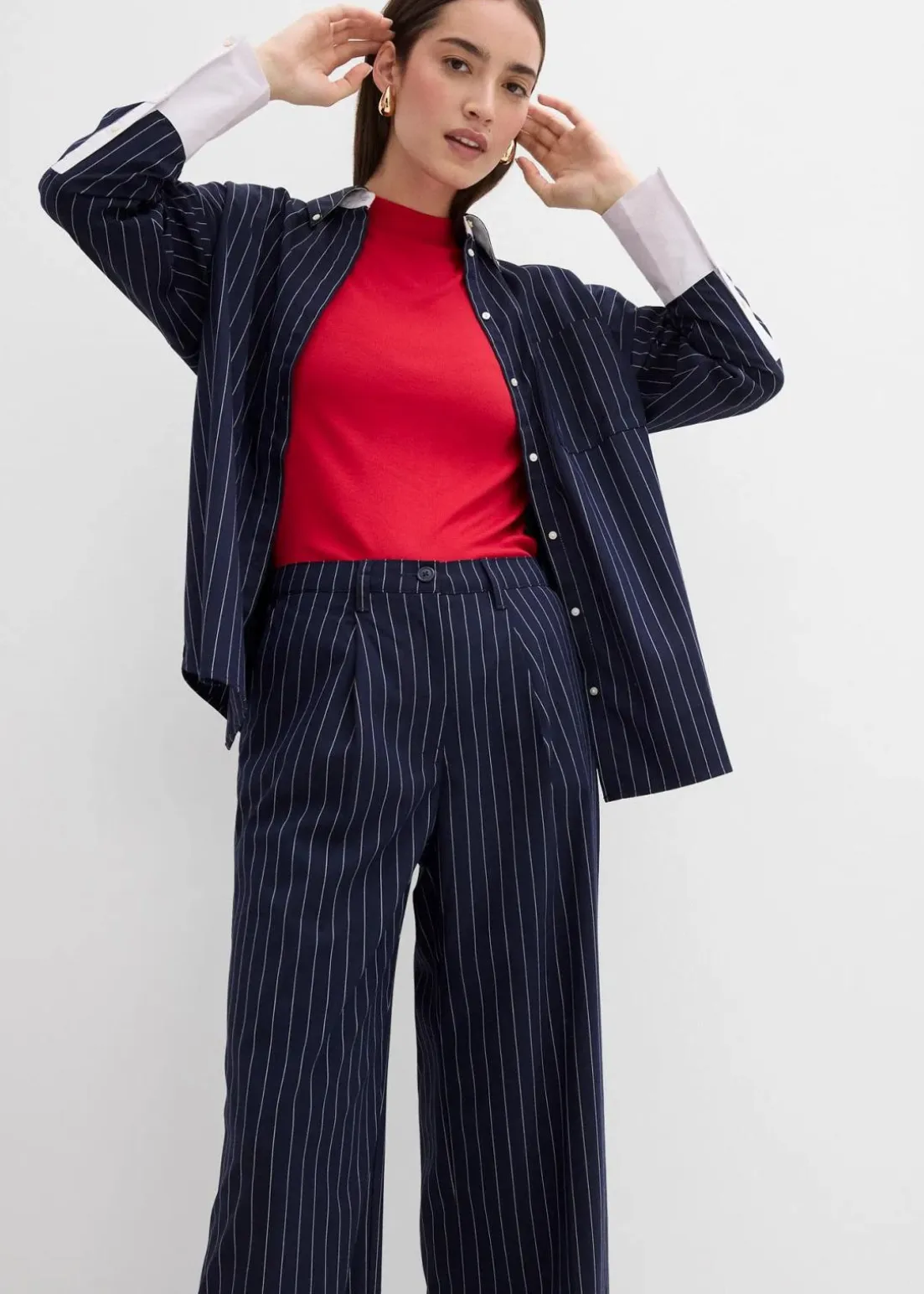 Bundfaltenhose aus Viskose-Mix