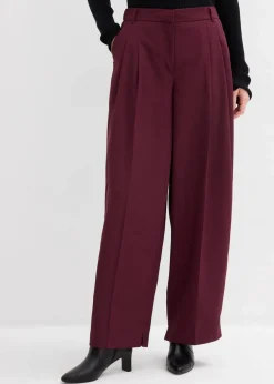 Bundfaltenhose mit Bequembund und Schlitz