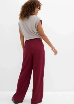 Bundfaltenhose mit Bindeband