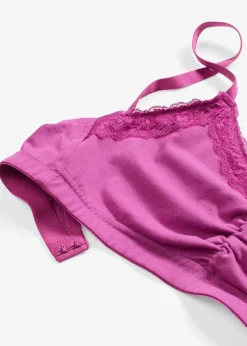 Bustier mit Bio-Baumwolle und Spitze