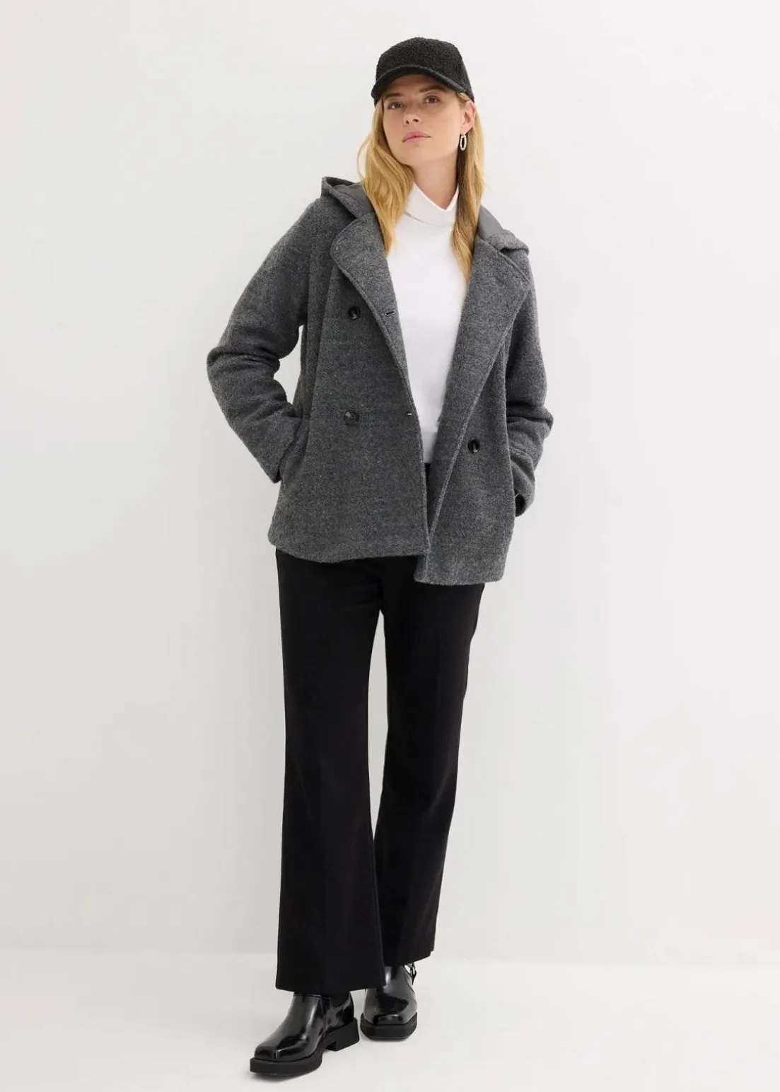 Cabanjacke aus kuscheligem Bouclé