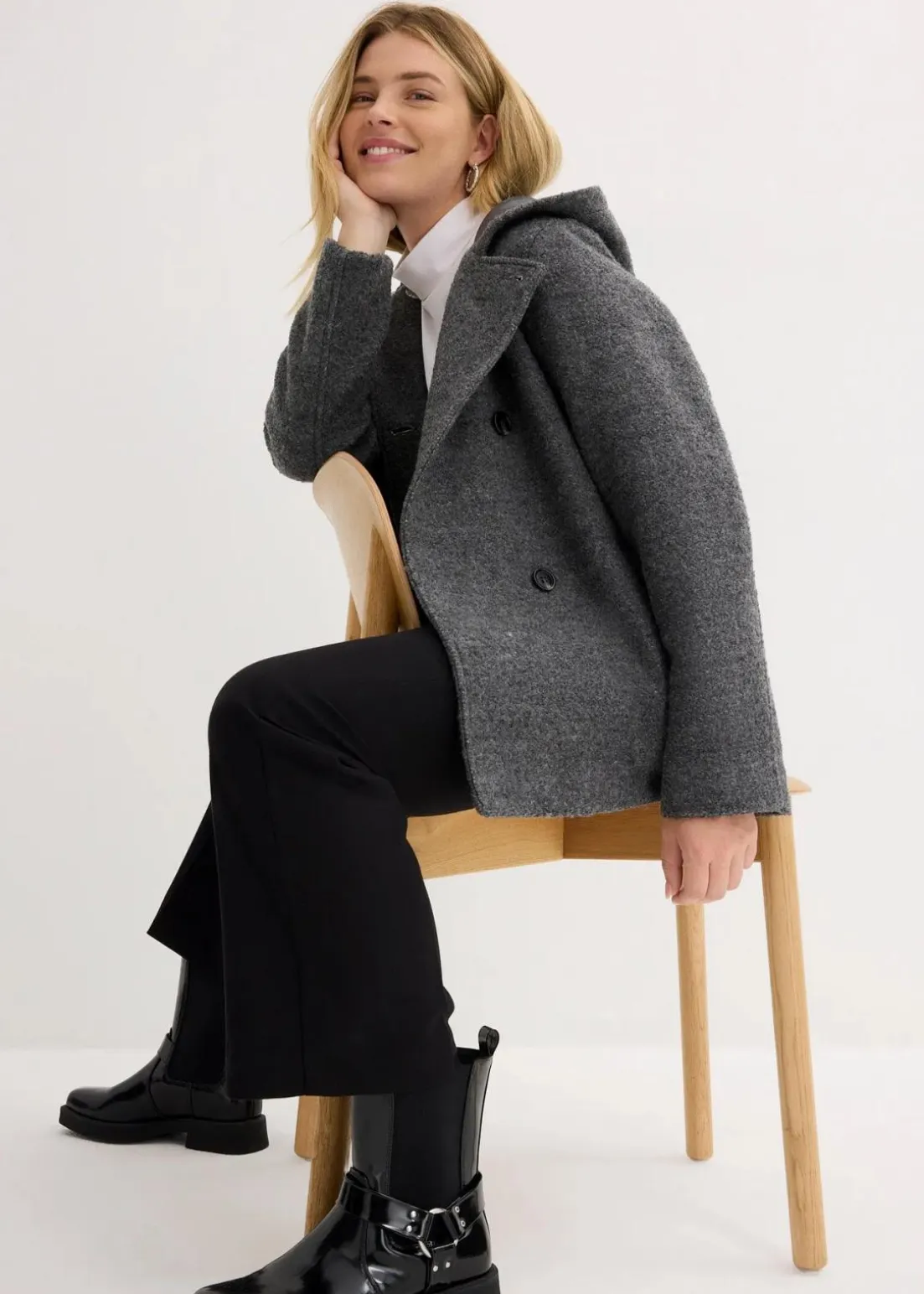 Cabanjacke aus kuscheligem Bouclé