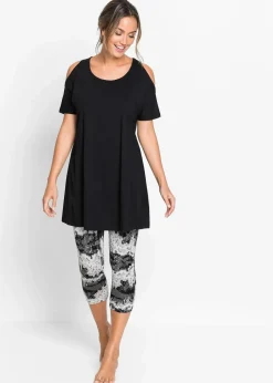 Capri Pyjama mit kurzen Ärmeln