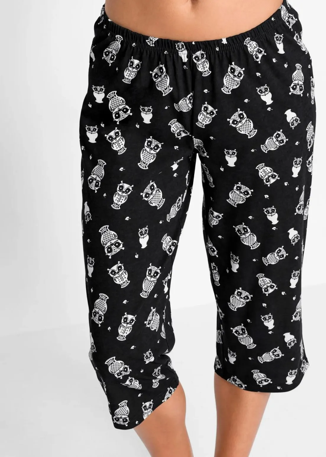 Capri Pyjama mit kurzen Ärmeln