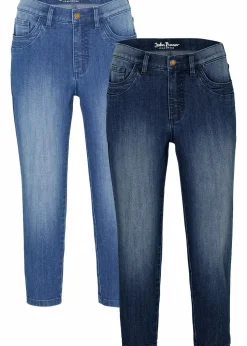 Capri-Jeans Slim, Mid Waist (2er Pack)