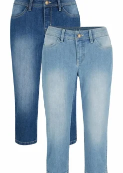 Capri-Komfort-Stretch-Jeans, 2-er Pack