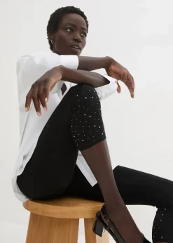 Capri-Leggings aus Baumwoll-mix